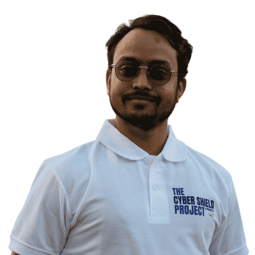 A volunteer from Naksh Foundation, Abhishek Raj, engaged in work for Project CyberShield, representing the team’s efforts in promoting cybercrime awareness and digital safety.