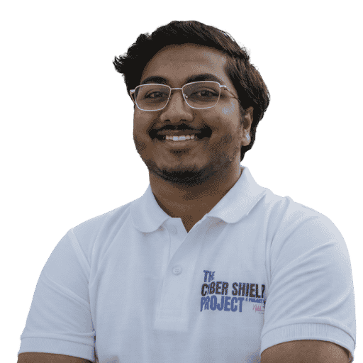 Zonal Coordinator from Naksh Foundation, Priyanshu, engaged in work for Project CyberShield, representing the team’s efforts in promoting cybercrime awareness and digital safety.