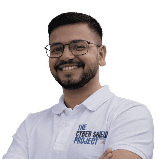 Zonal Coordinator from Naksh Foundation, Sameer, engaged in work for Project CyberShield, representing the team’s efforts in promoting cybercrime awareness and digital safety.